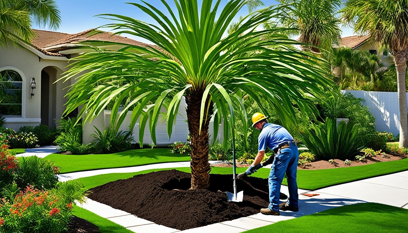 cost to install palm tree