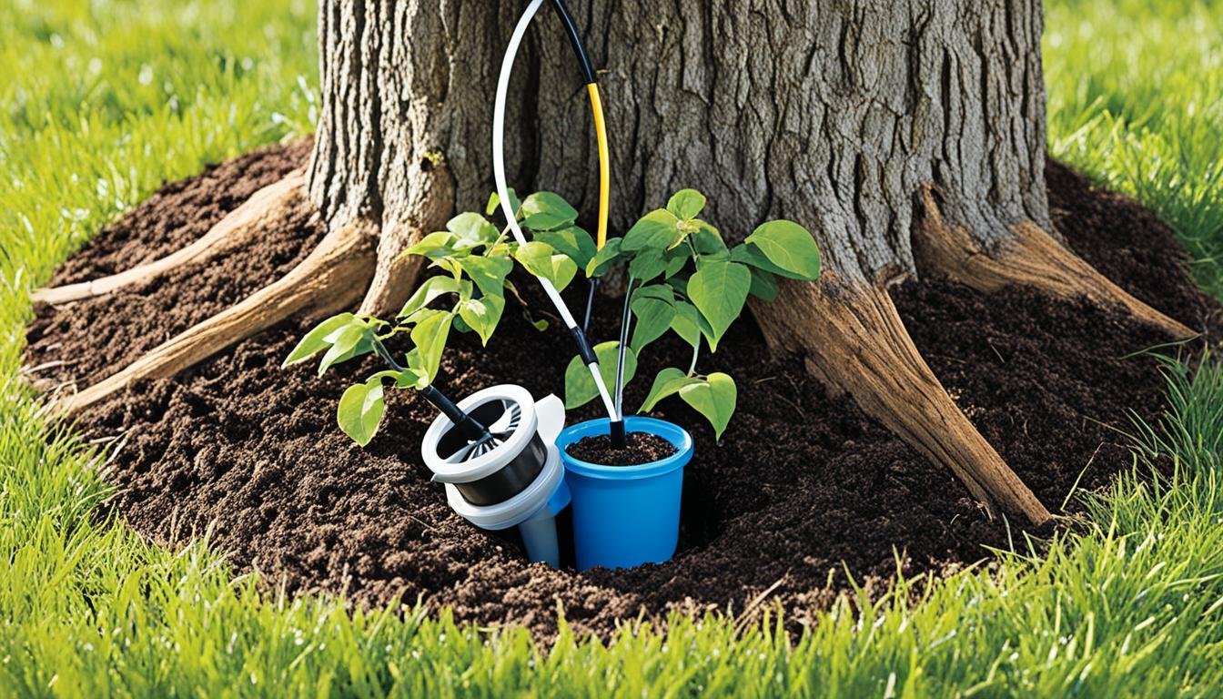 how to install a drip system for trees
