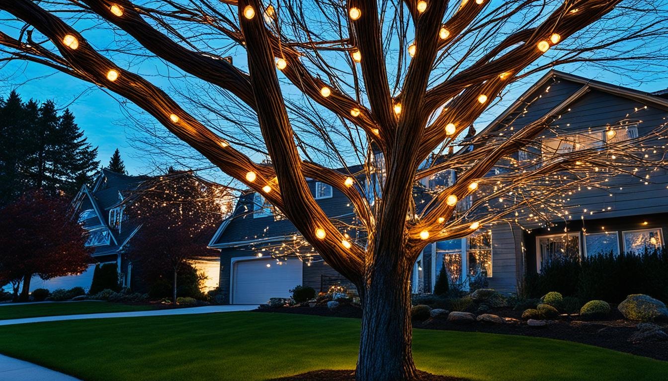 how to install landscape lighting in trees