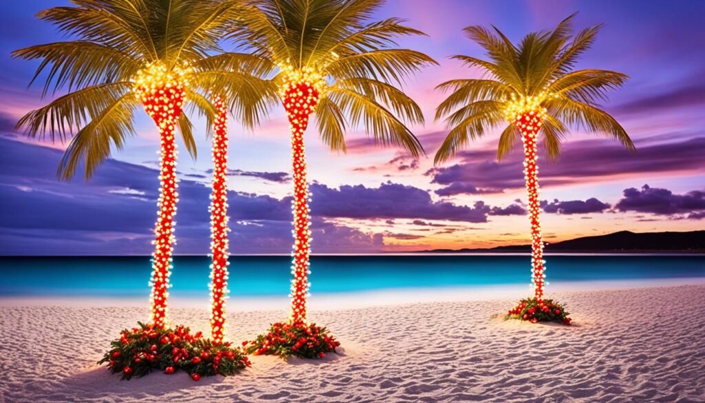 palm tree christmas decor