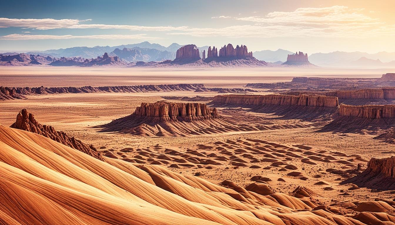 why are desert landscapes jagged and rocky