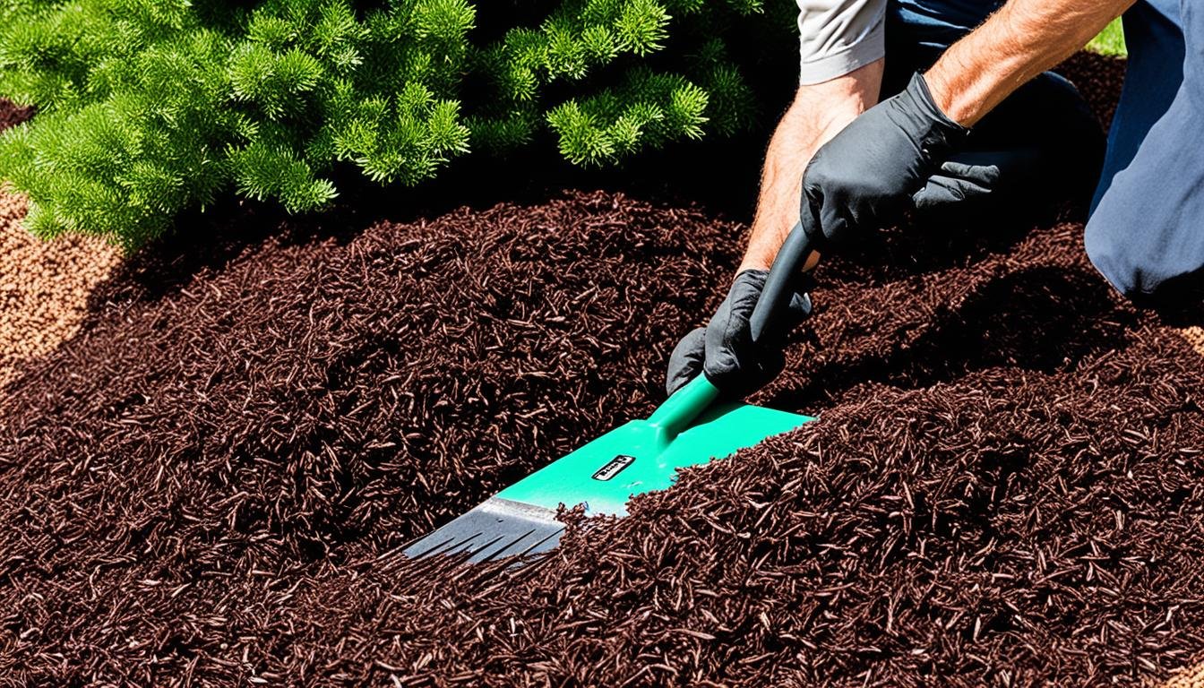 how to install rubber mulch landscaping