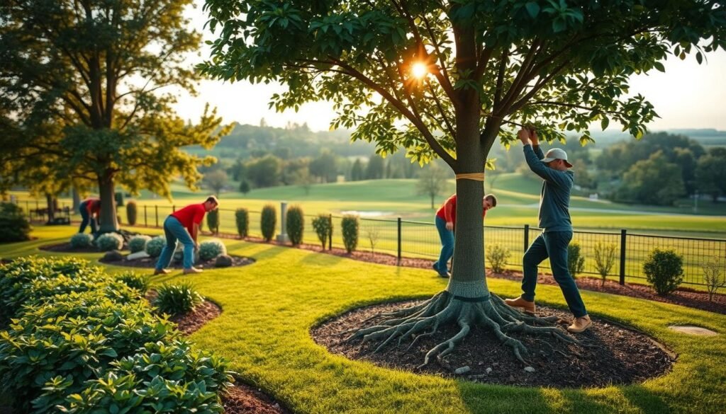 Tree installation by experienced landscape designers